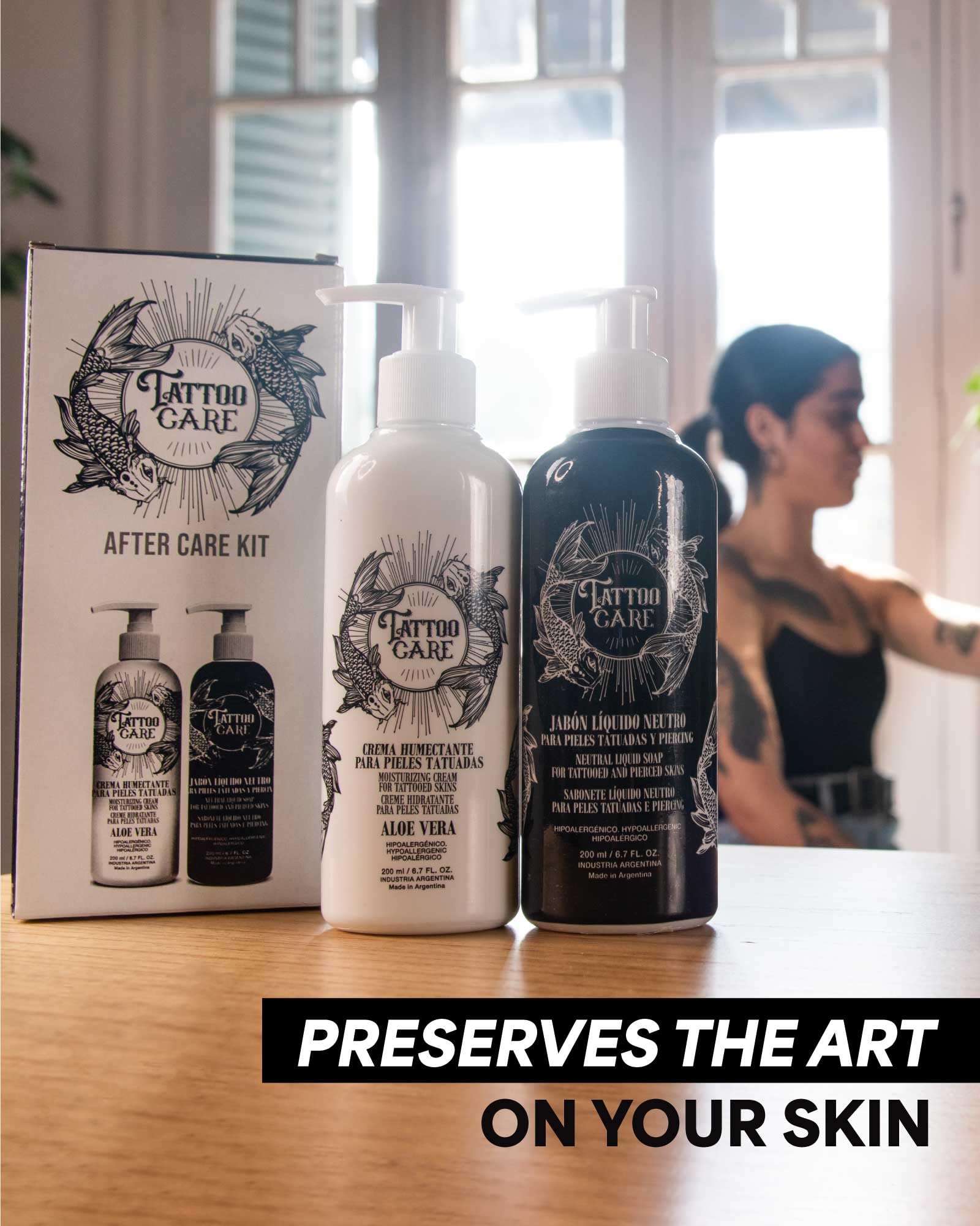 Tattoo Care Tattoo Aftercare Kit – Cream & Soap for Healing, Protecting, and Brightening Tattoos | Cruelty-Free, 6.7 fl oz Each