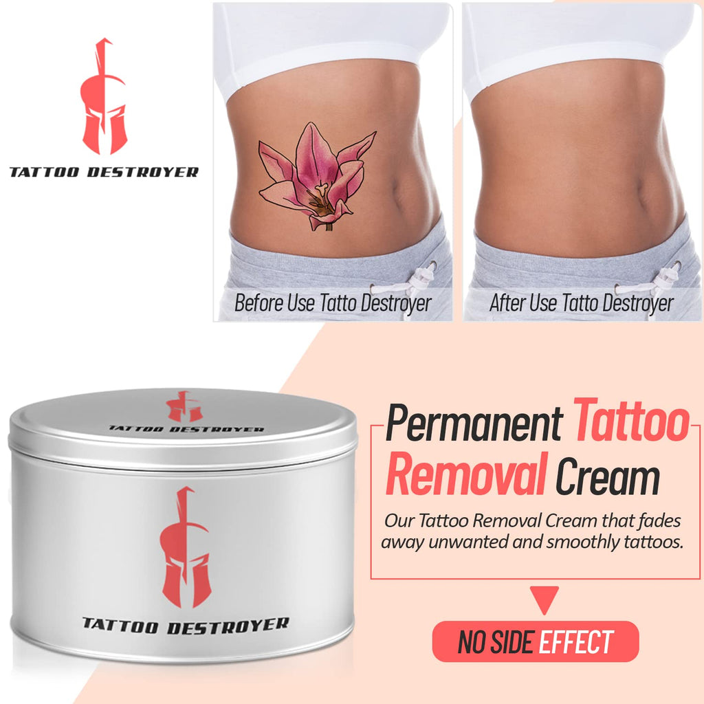 Tattoo Destroyer: Natural Fading Cream for Tattoo Removal – 3 Month Supply