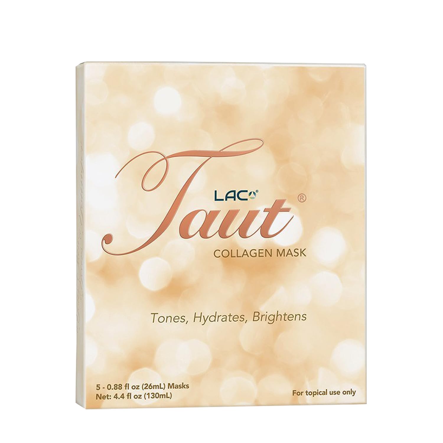 TAUT Collagen Face Mask – 5 Sheet Pack with Hyaluronic Acid, Marine Collagen & Vitamin C