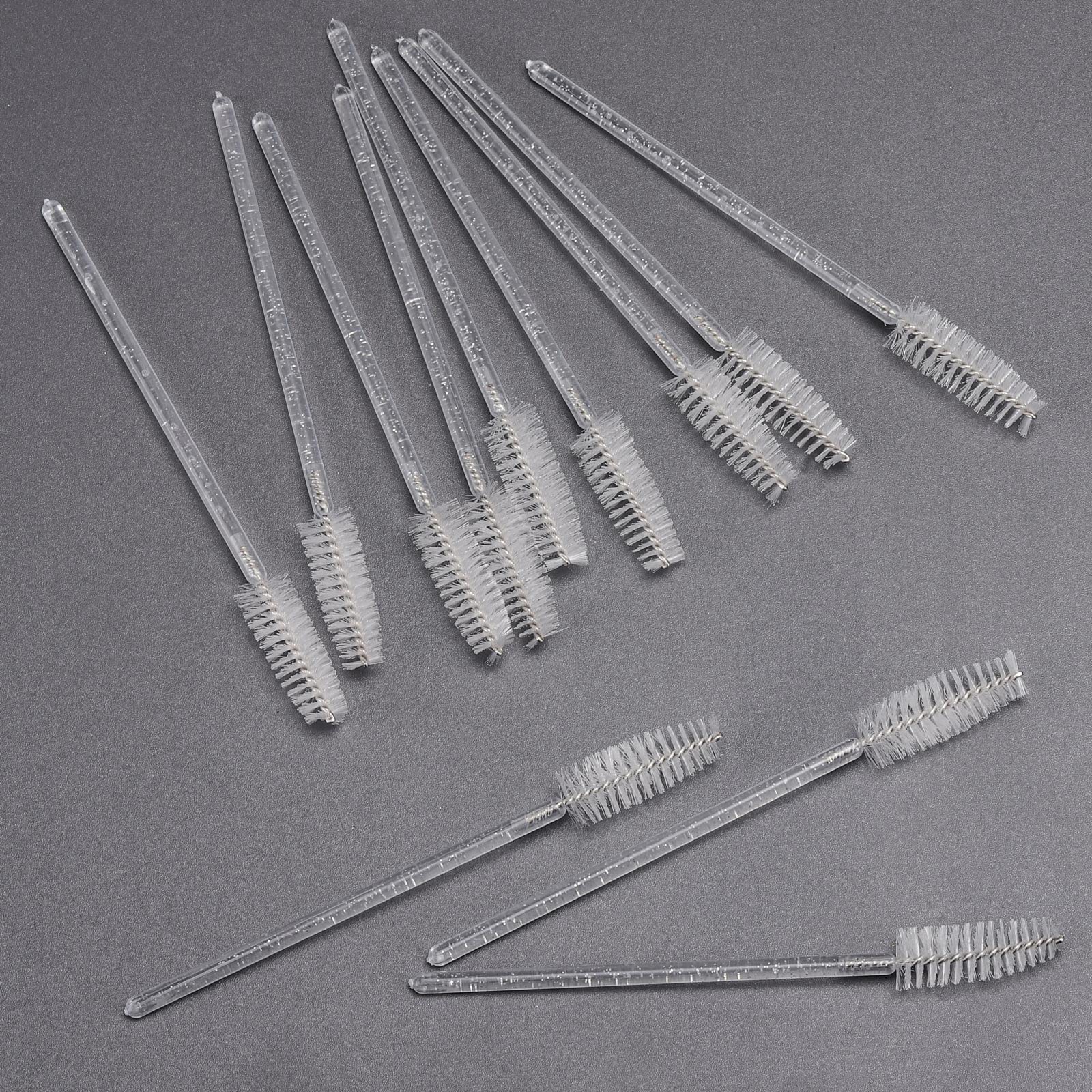 Tbestmax 300 Pcs Disposable Mascara Wands – Crystal Spoolies for Lash Extensions (White) Pack of 2