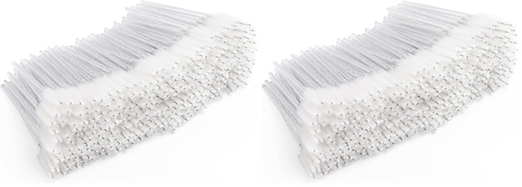 Tbestmax 300 Pcs Disposable Mascara Wands – Crystal Spoolies for Lash Extensions (White) Pack of 2