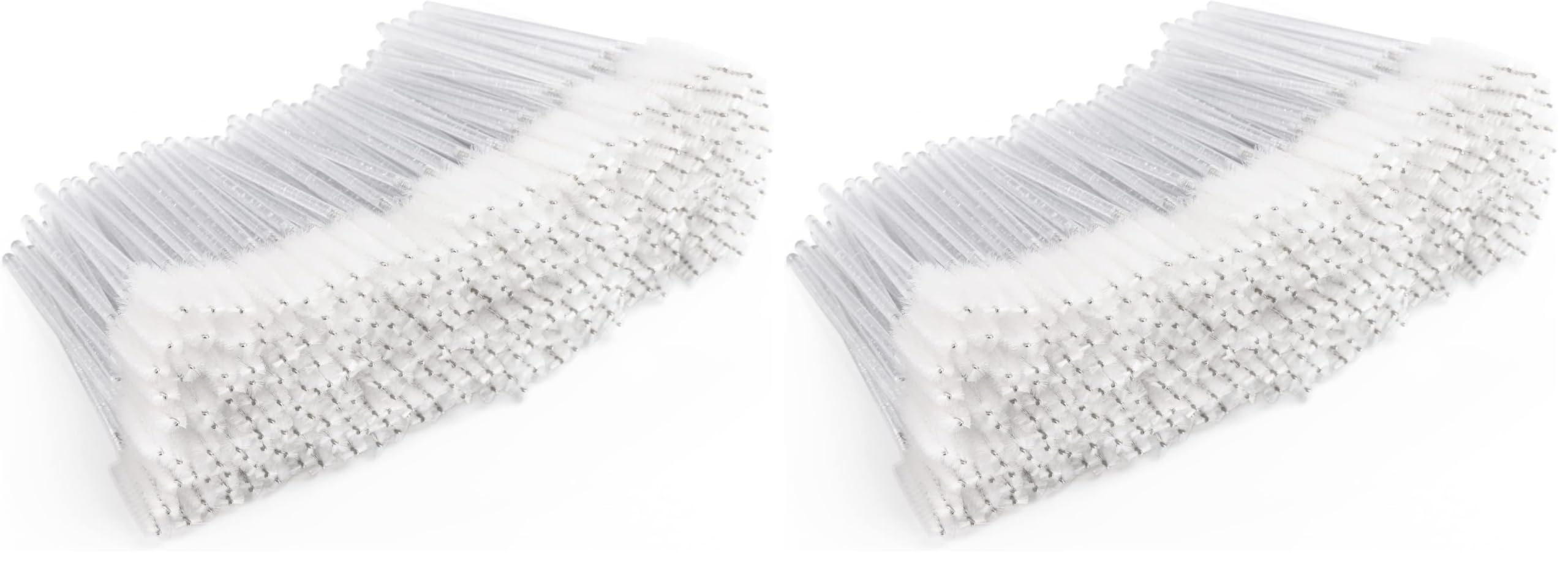Tbestmax 300 Pcs Disposable Mascara Wands – Crystal Spoolies for Lash Extensions (White) Pack of 2