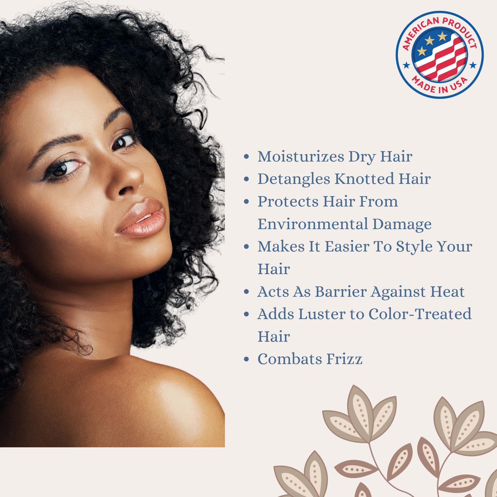 t.botanicals Chebe Leave-In Conditioner for Hair Growth – Provitamin B5, Silk Amino Acids, Collagen, 8 oz