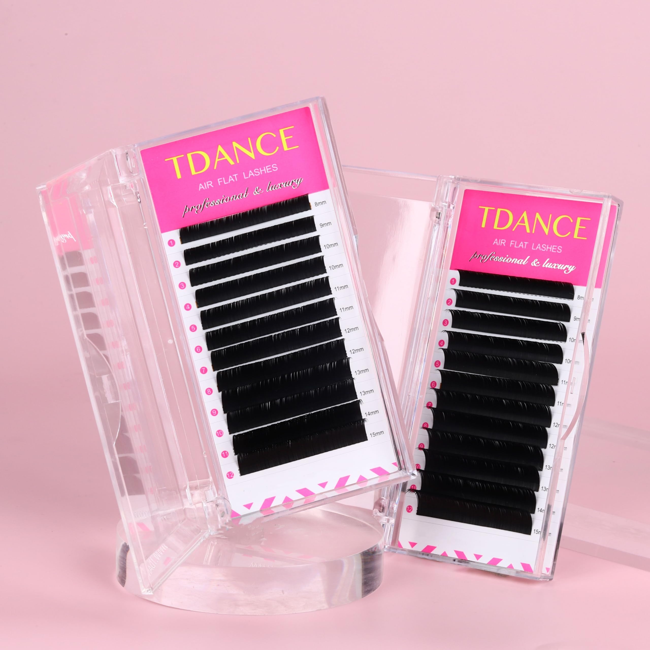 TDANCE Flat Lashes Ellipse Extensions 0.15/0.2mm – Ultra-Light Air Flat Lashes for Salon Use
