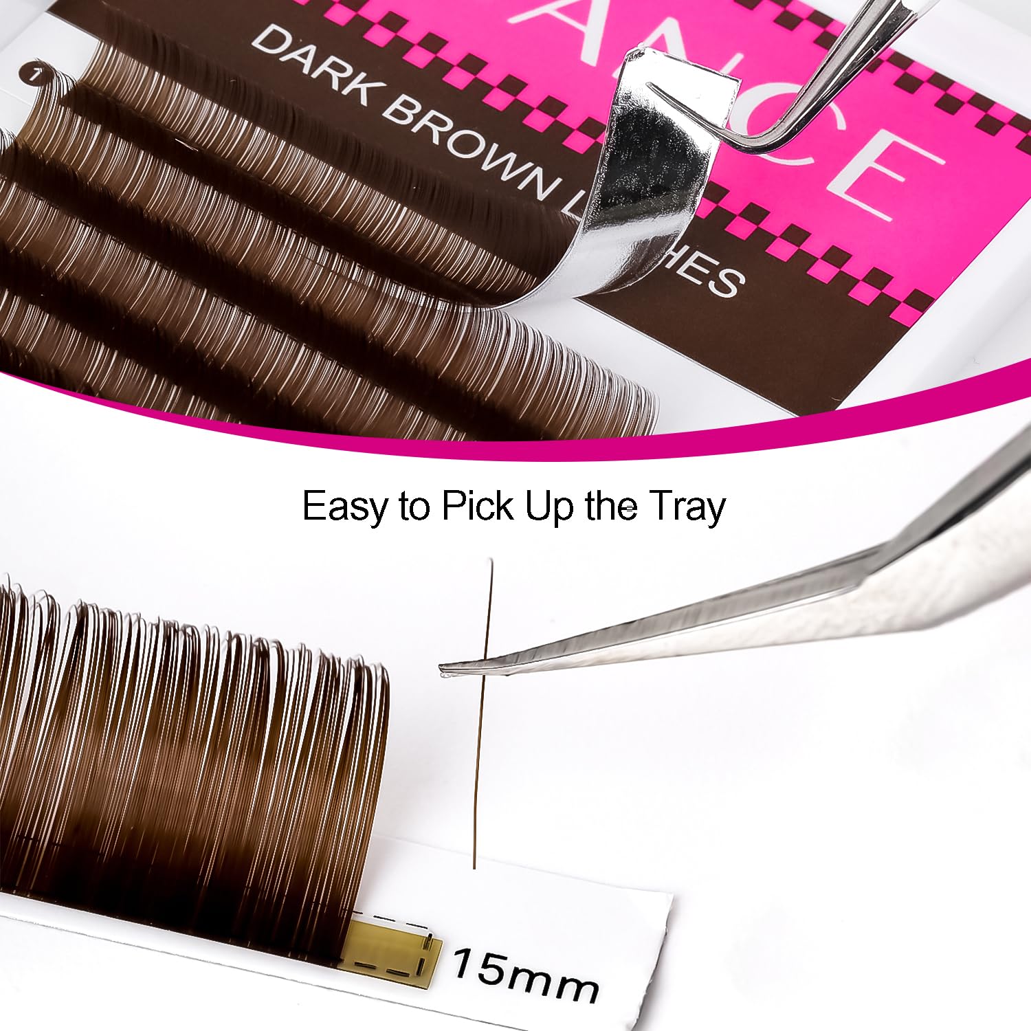 TDANCE Dark Brown Colored Lash Extensions | 0.03/0.05/0.07mm | C/D Curl | 8–15mm