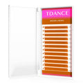 TDANCE Light Brown Colored Lash Extensions – Premium 0.03–0.15mm, C/CC/D/DD/J/B/L Curl, 8–15mm
