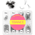 TDANCE 600 Premade Lash Fans - Natural & Volume Mix 5D-24D, C/D Curl, Handmade Promade Fans