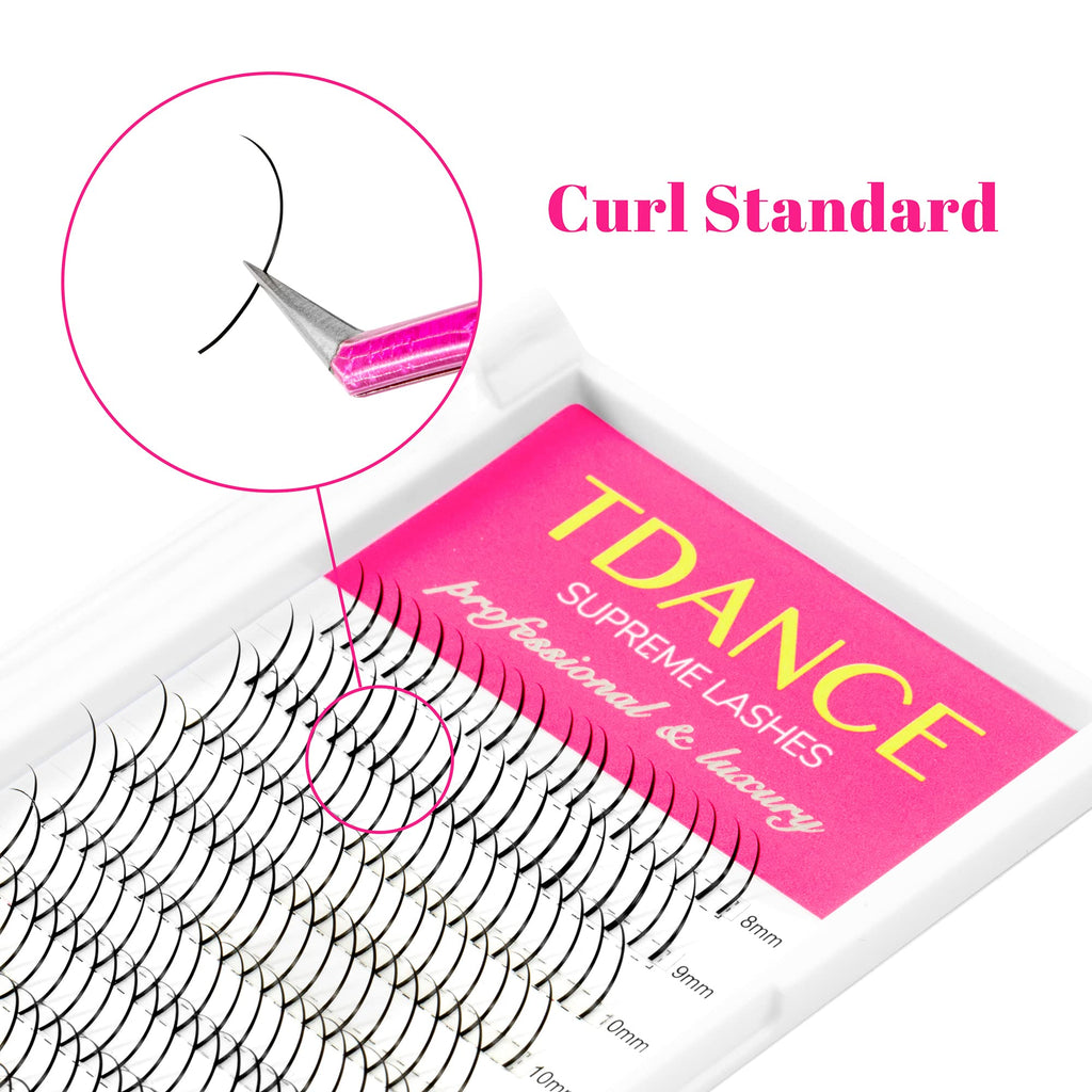TDANCE Spikes Lash Extensions Matte Black Premade Spikes Eyelash Extensions (Spikes-0.07-D, 8–15 mm)