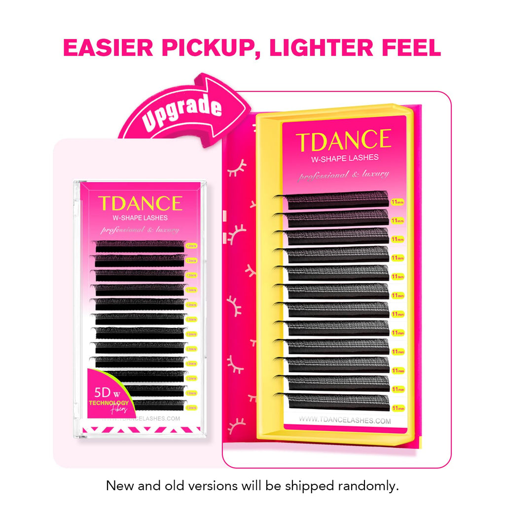 TDANCE YY Lash Extensions Premade Fans – W Lashes (W-5D-0.07-C, 11mm)