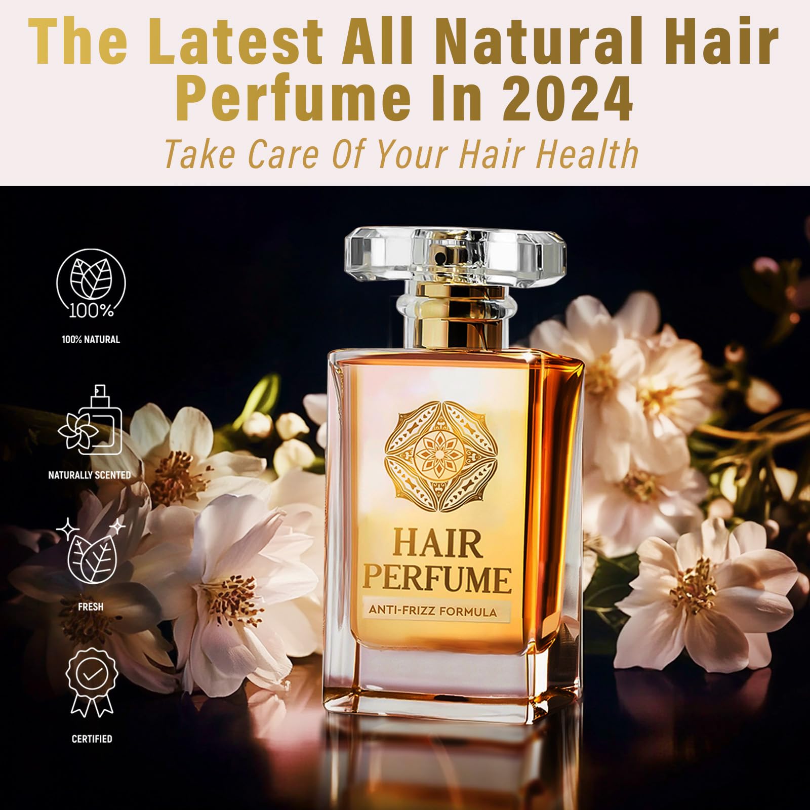 TDZLDM Hair Perfume – Natural Scented Leave-In Conditioning Spray for Dry & Frizzy Hair