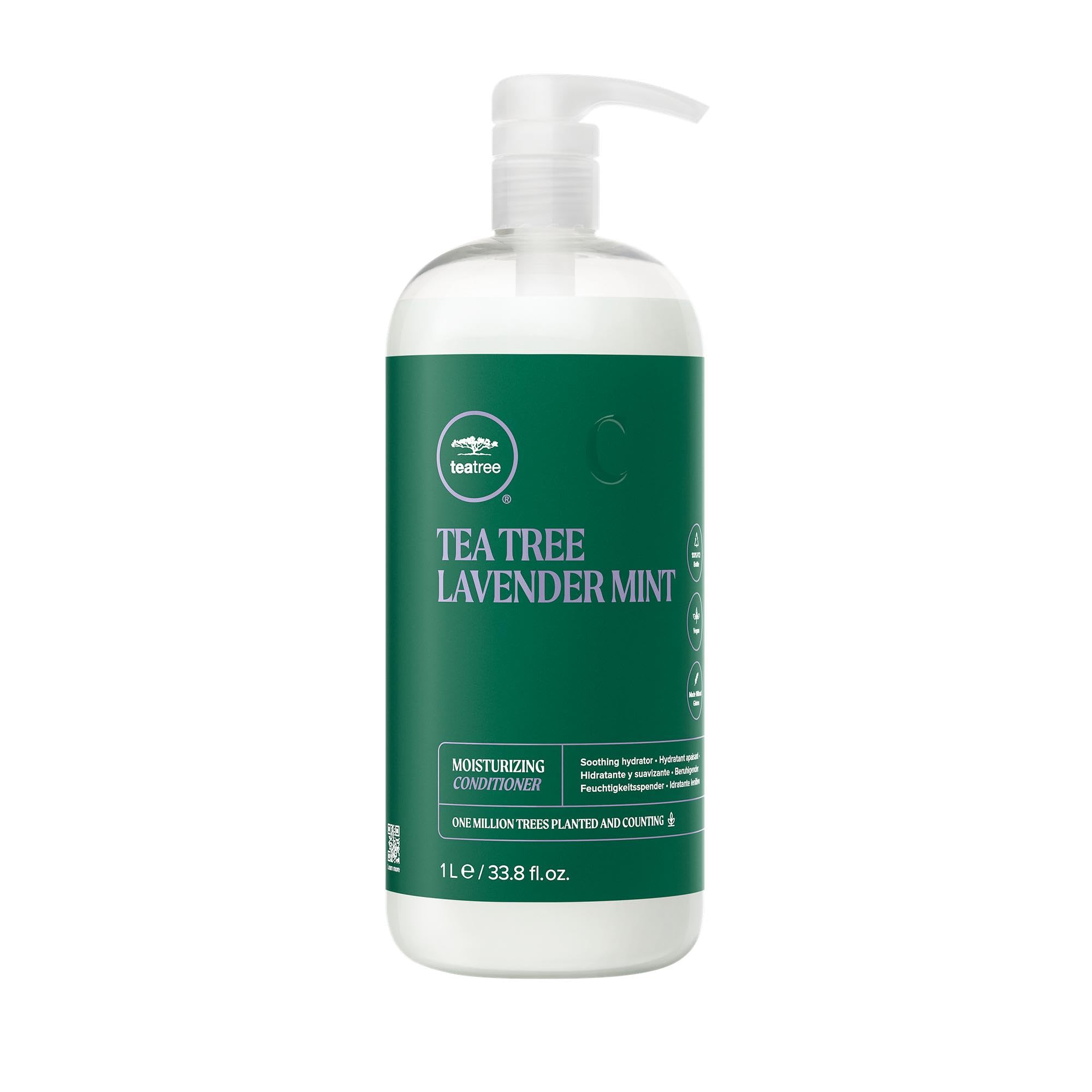Tea Tree Lavender Mint Moisturizing Conditioner – Hydrates & Soothes Coarse, Dry Hair (33.8 oz)