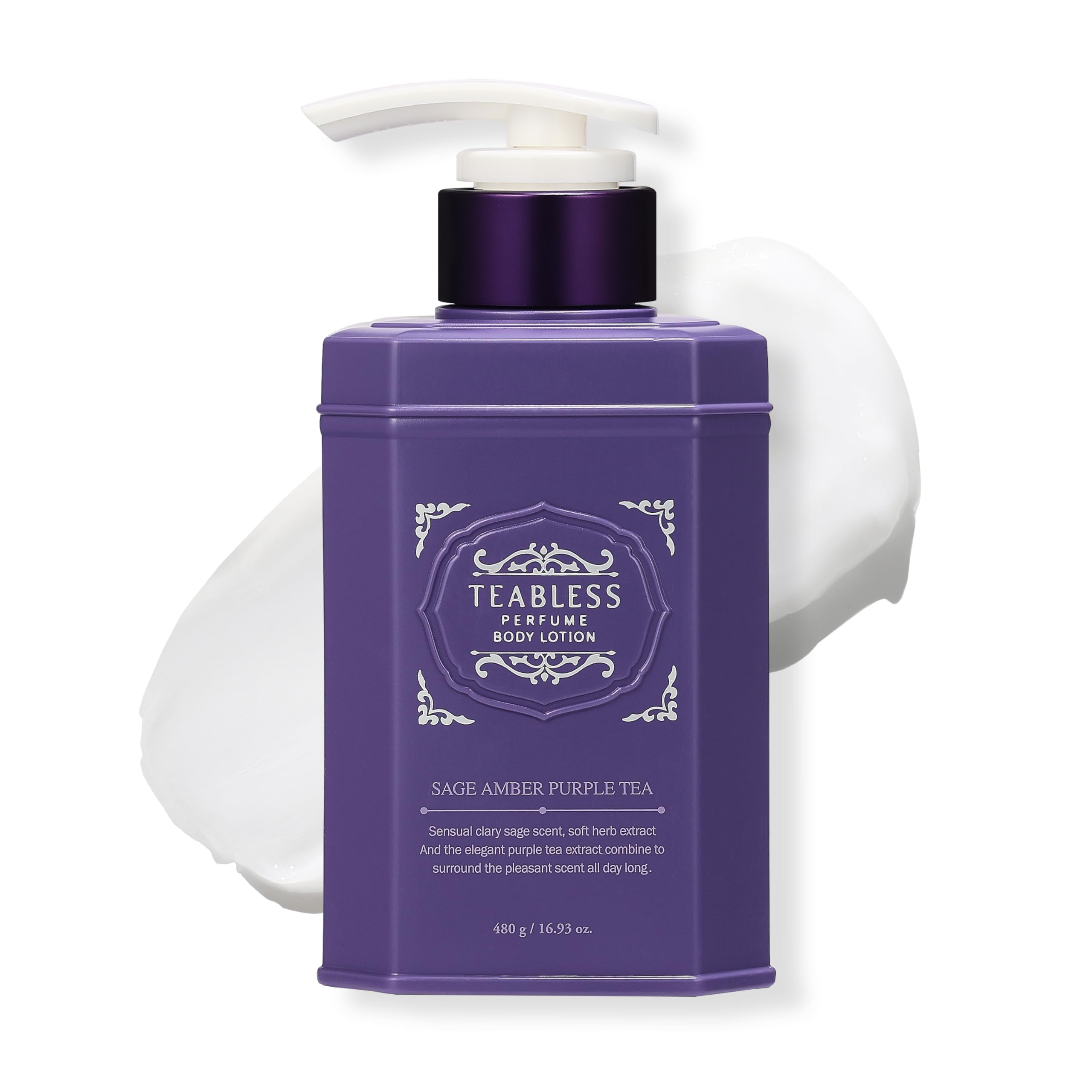 TEABLESS Sage Amber Purple Tea Lotion – Daily Moisturizer for Dry & Sensitive Skin