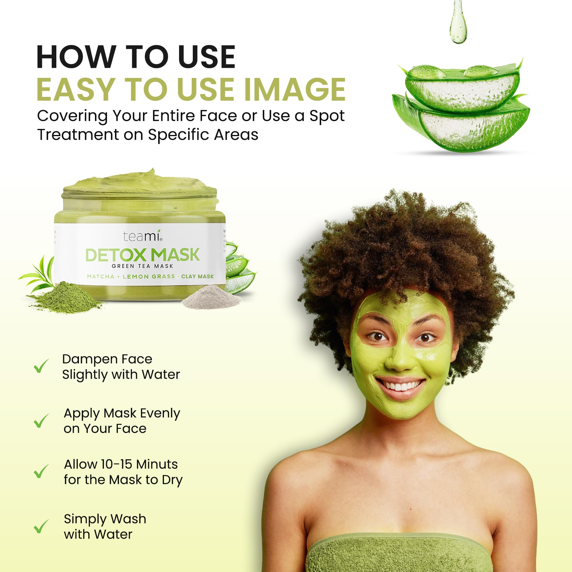 Teami Detox Face Mask: Hydrating, Purifying & Pore-Minimizing Green Tea Mask for All Skin Types