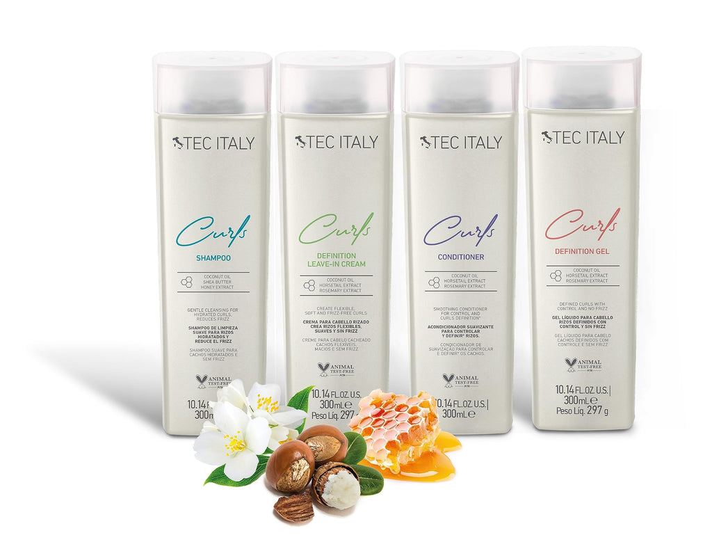Tec Italy Curls Shampoo 300ml | Gentle Anti-Frizz Cleanser for Curly & Wavy Hair