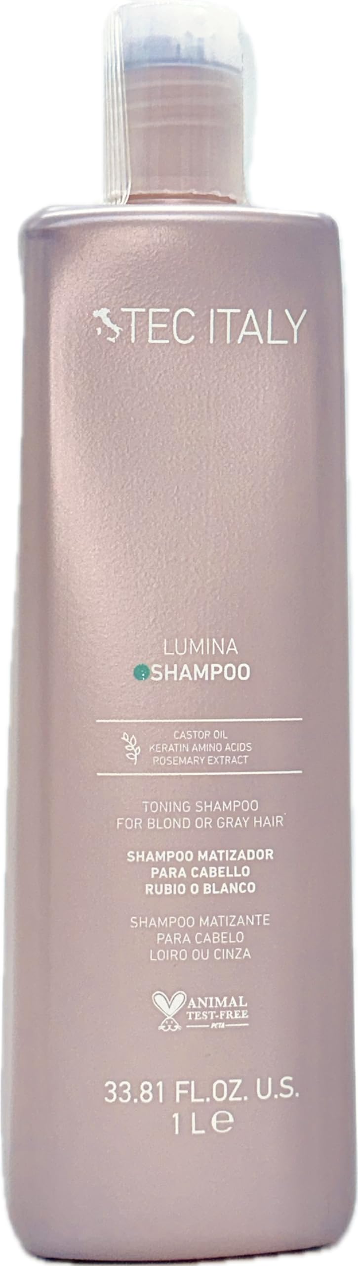 Tec Italy Lumina Shampoo for Blond & Gray Hair – 1000ml / 33.8oz | Violet Toner & Nourishment