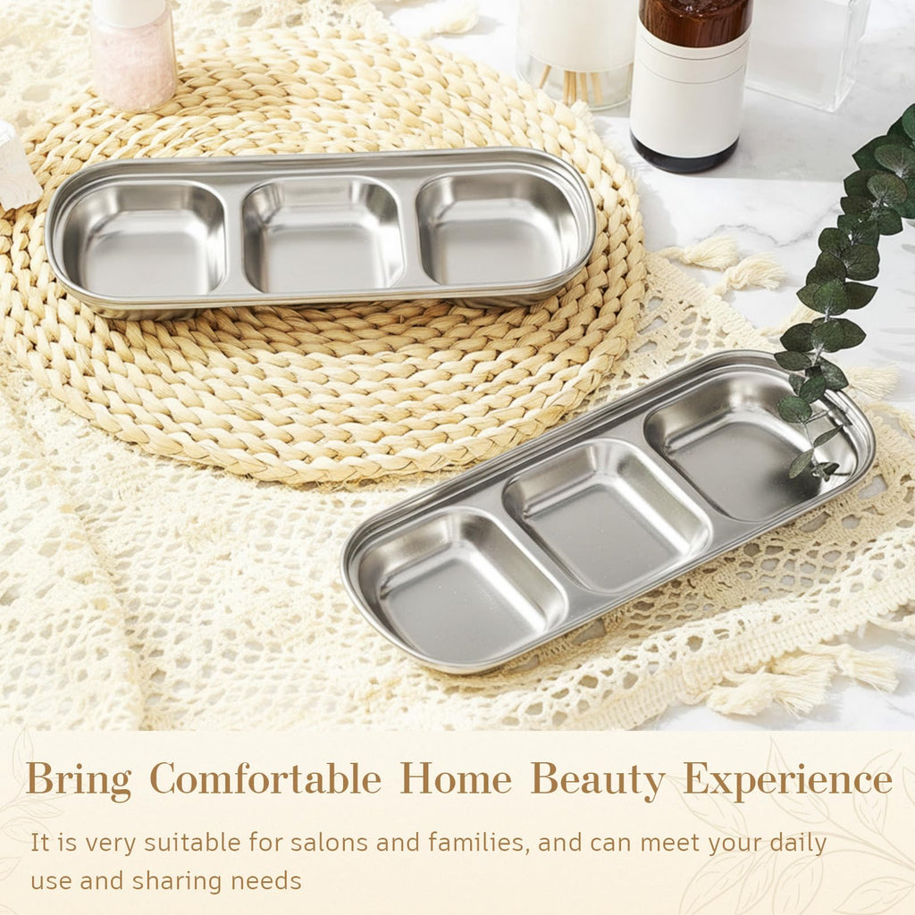 Teenyyou 4-Pcs Esthetician Bowls Set – Stainless Steel Face Mask Tray for Spa