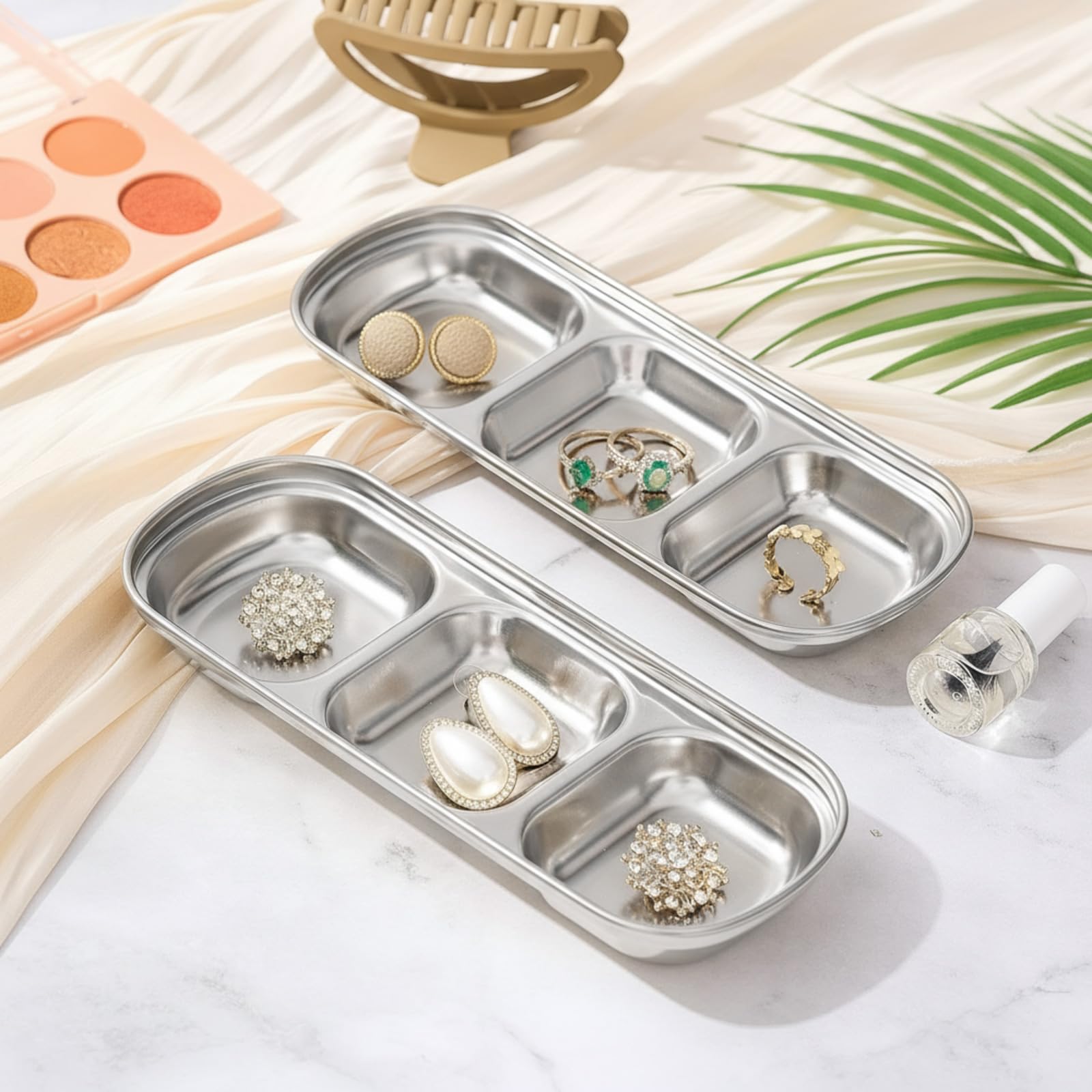Teenyyou 4-Pcs Esthetician Bowls Set – Stainless Steel Face Mask Tray for Spa