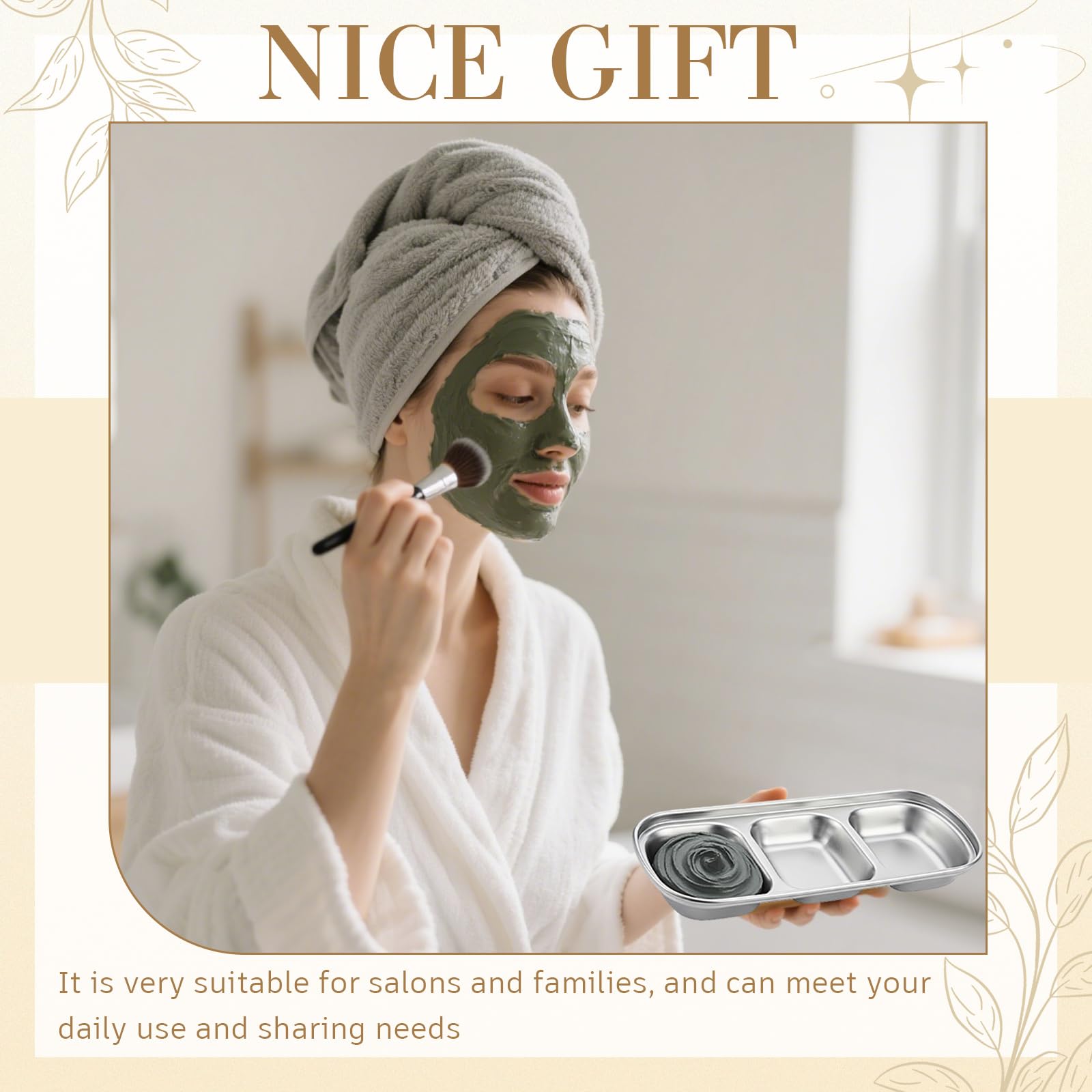 Teenyyou 4-Pcs Esthetician Bowls Set – Stainless Steel Face Mask Tray for Spa