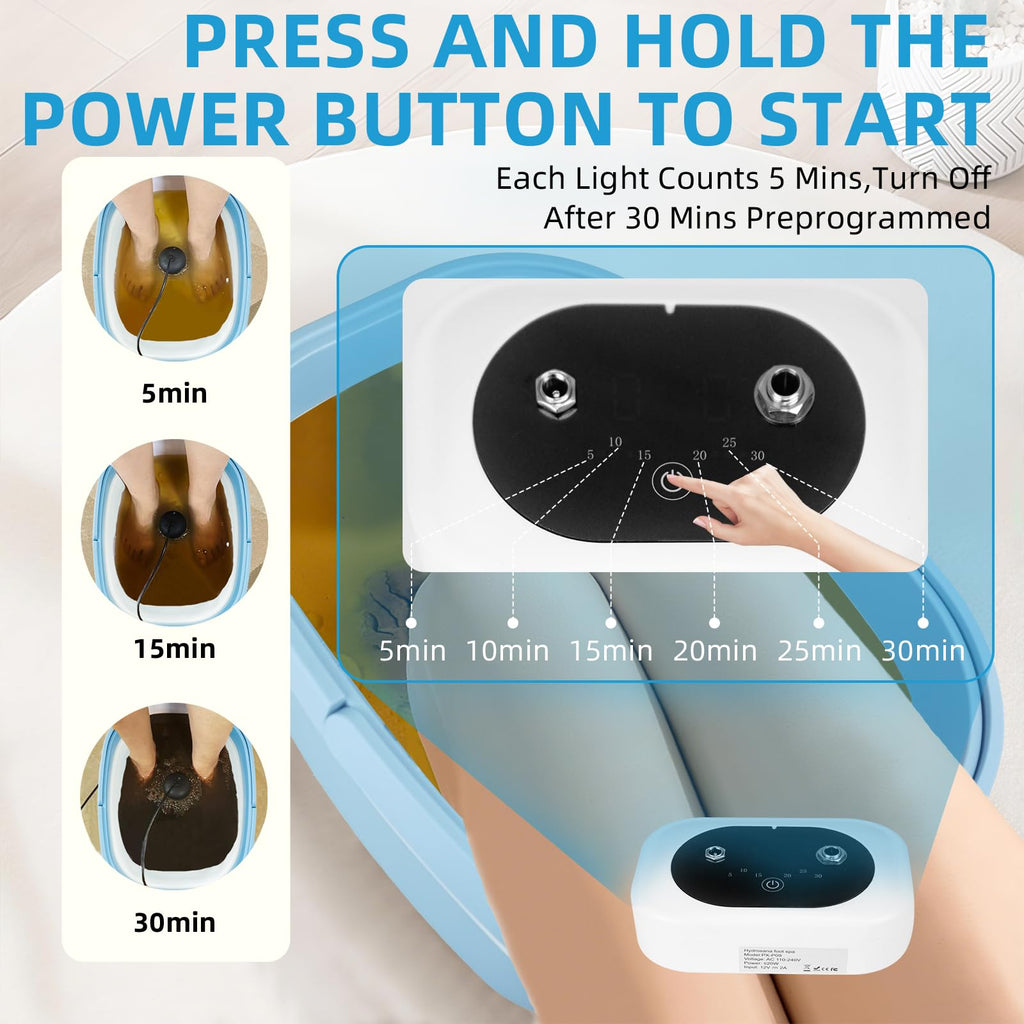 teepten Ionic Foot Bath Detox Machine | Home Spa with 2 Arrays & 80 Liners