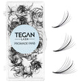 TEGAN LASH 500 Wispy Premade Fans – Eyelash Extensions (5D-9D), 0.05/0.07, 9-15mm