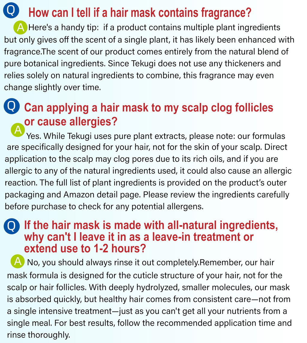 Tekugi Hydrolyzed Keratin Hair Mask – Silicone-Free Repair & Moisture for Color-Treated & Damaged Hair (16.9 oz)