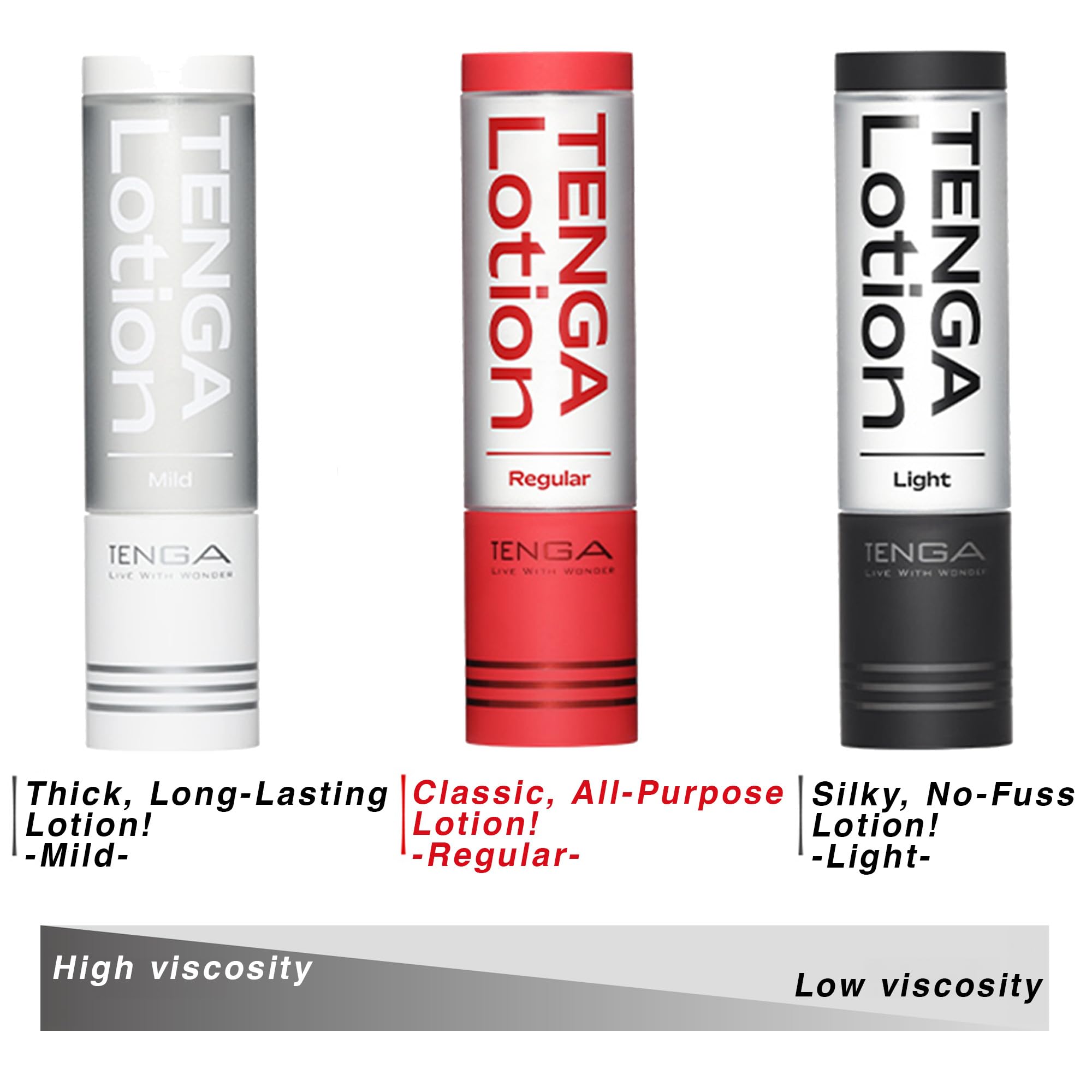 TENGA Light Lotion TLO-003 Black — Pack of 2 (5.75 fl oz each), Moisturizing with Menthol Hint, Dual-Viscosity
