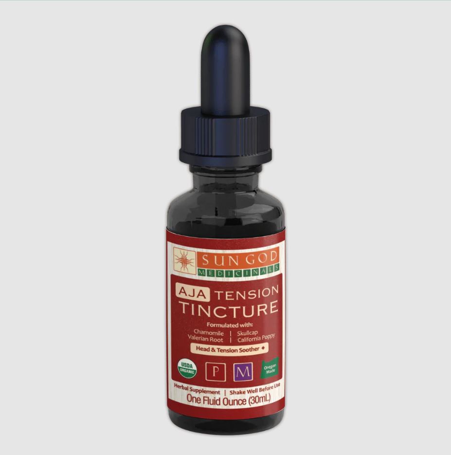 Organic Herbal Tension Tincture - EASE TENSION in HEAD, NECK & SHOULDERS