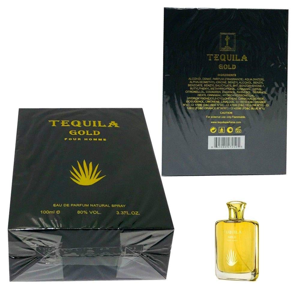 Tequila Gold Pour Homme Eau de Parfum – 3.4 oz for Men | Fresh Citrus Meets Rich Woods