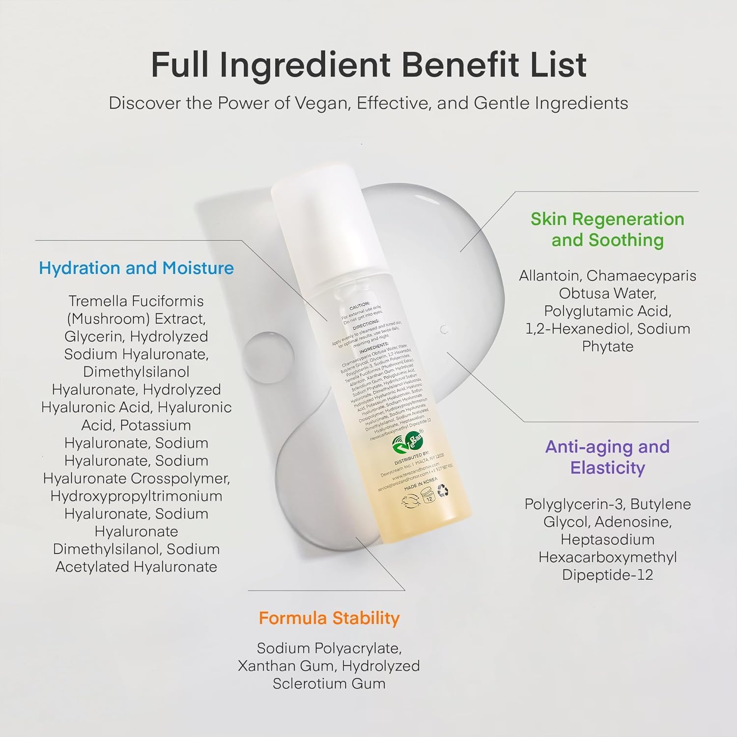 TEREZ & HONOR Collagen Night Wrapping Mask & TremellaGlo Serum Duo – Hydration, Elasticity & Glow
