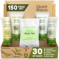 Terra Pure Desert Breeze Travel Size Hotel Toiletry Set – 150 Count, 1 oz Bottles, Aloe & Olive Oil, Paraben Free
