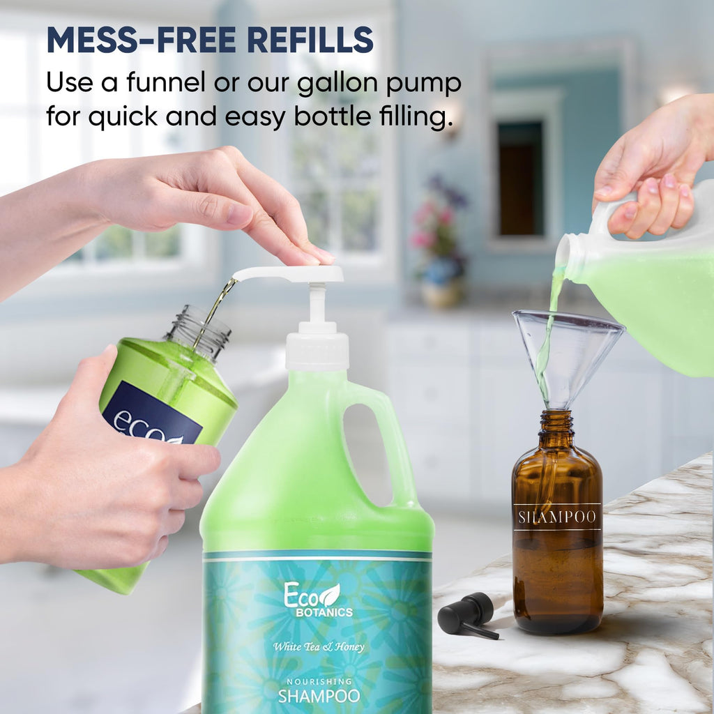 Terra Pure Eco Botanics Natural Shampoo – Raw Honey & White Tea, 1-Gallon Bulk
