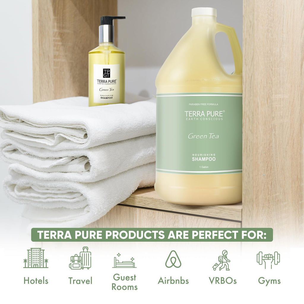 Terra Pure Hotel Shampoo – Four Gallons for Refilling Dispensers (Set of 4)
