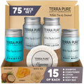 Terra Pure White Tea & Coconut Toiletries Set – 75-Piece Hotel Amenities Kit (1oz liquids, 1.25oz bar) | Hotels & Rentals