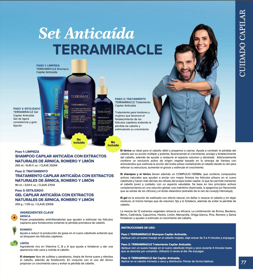 Terramar Terramiracle Anti-Hair Loss Gel – Arnica, Rosemary & Lemon for Scalp Health