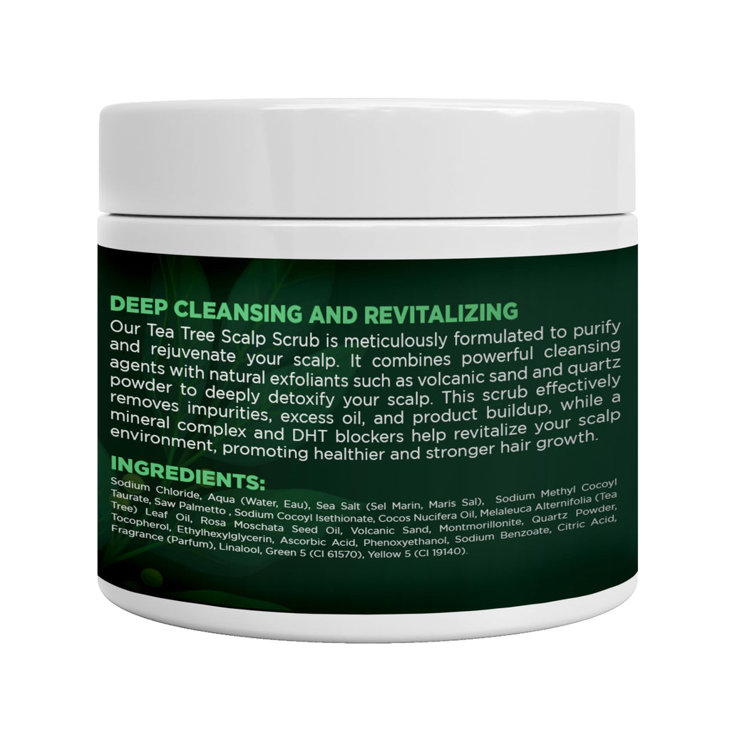 Terramed Tea Tree Scalp Scrub — Gentle Exfoliation for Itchy, Dry Scalp