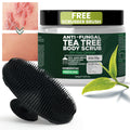 Terramed Just Think Comfort Antifungal Body Scrub with Tea Tree Oil – Exfoliating Body Wash, 12 Fl oz with Scrubber Brush