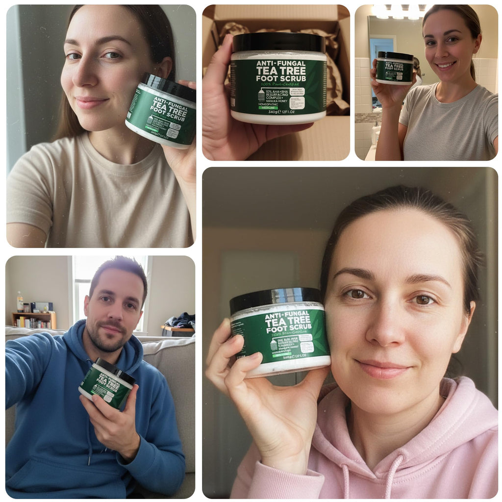 Terramed Just Think Comfort Foot Scrub with Tea Tree Oil – Exfoliating Callus Remover for Feet