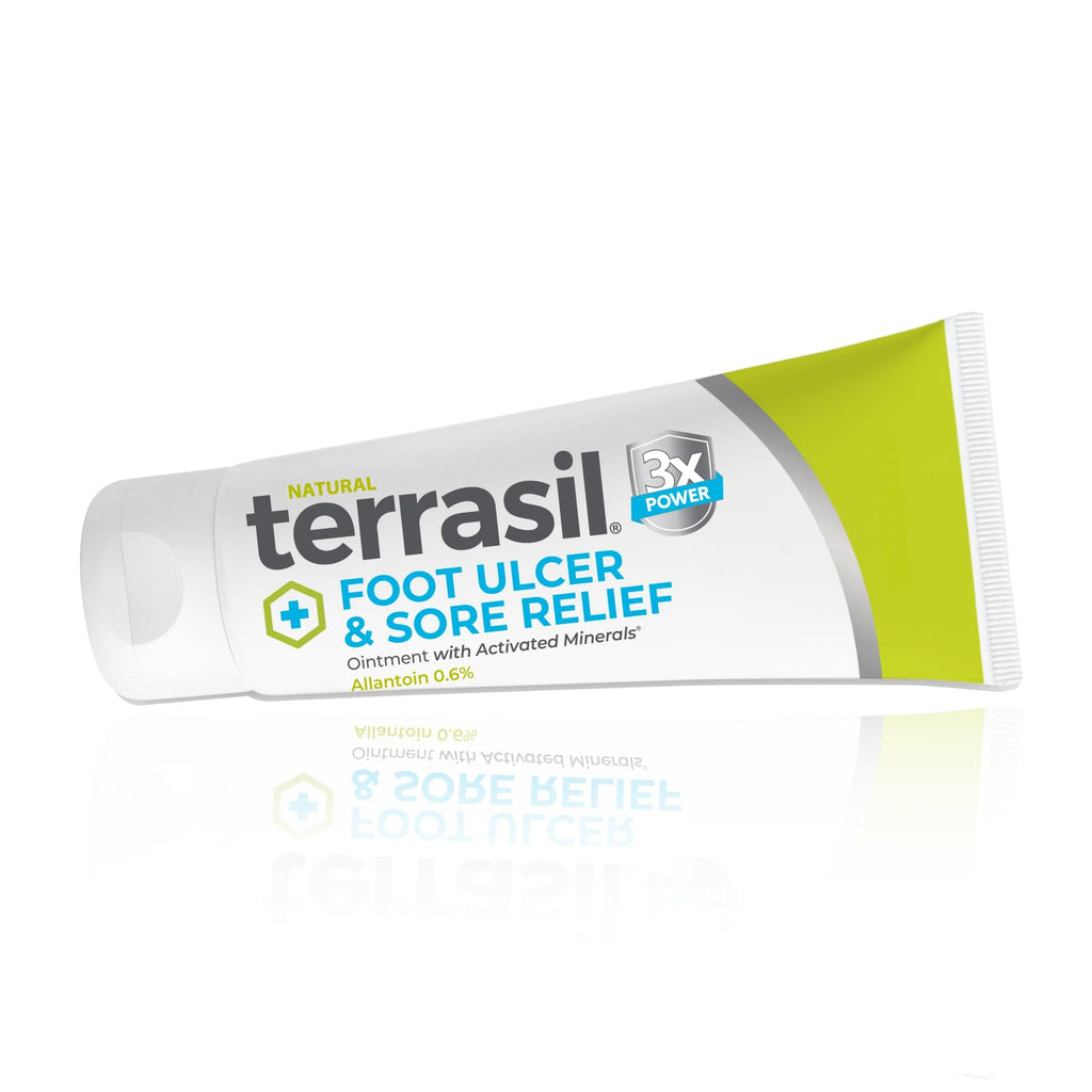 Terrasil Foot Ulcer Cream & Sore Relief – 3oz, 3X Power, Natural Soothing for Ulcers
