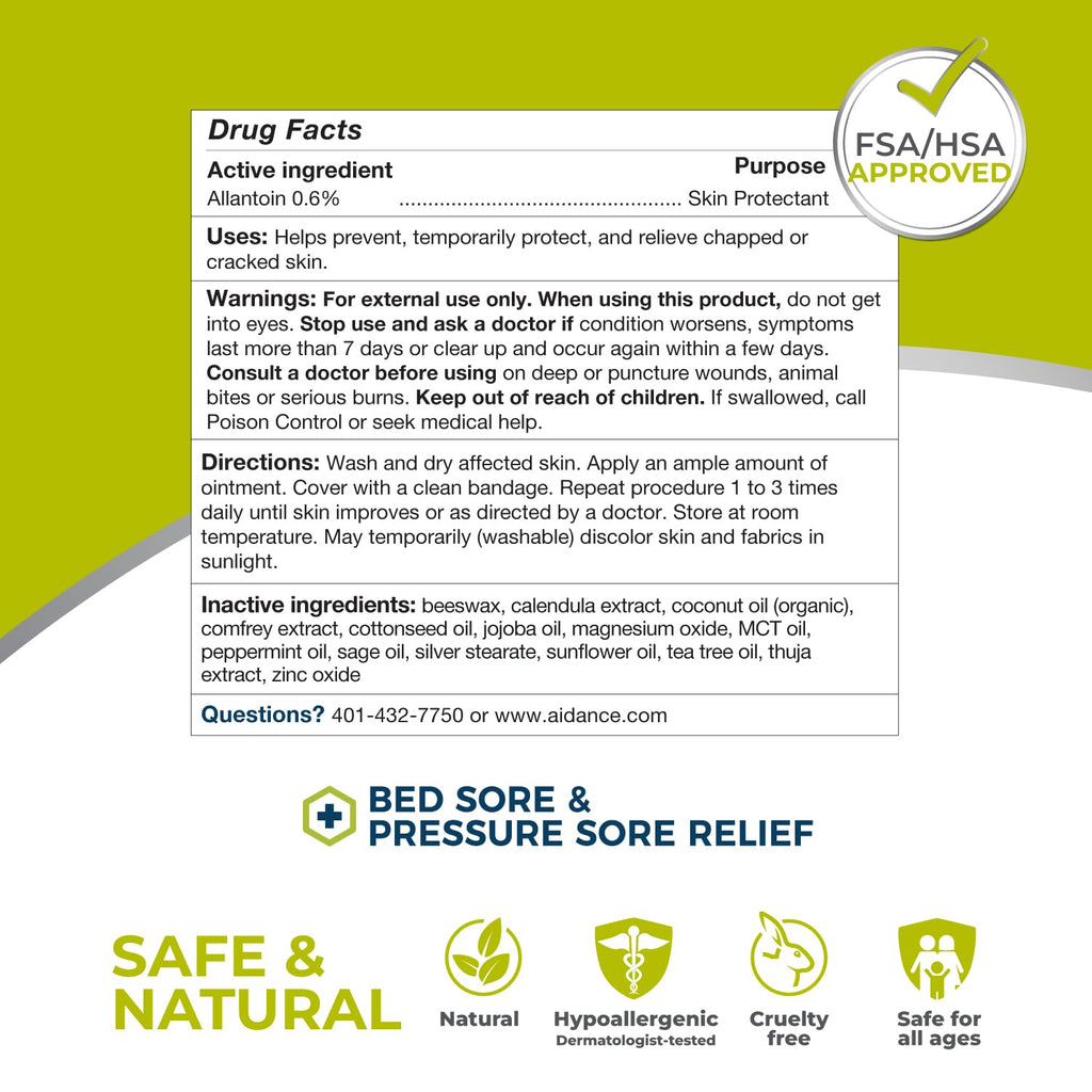 Terrasil Bed Sore Treatment Cream & Pressure Sore Relief – Natural Ingredients, 3X Power (3 oz)