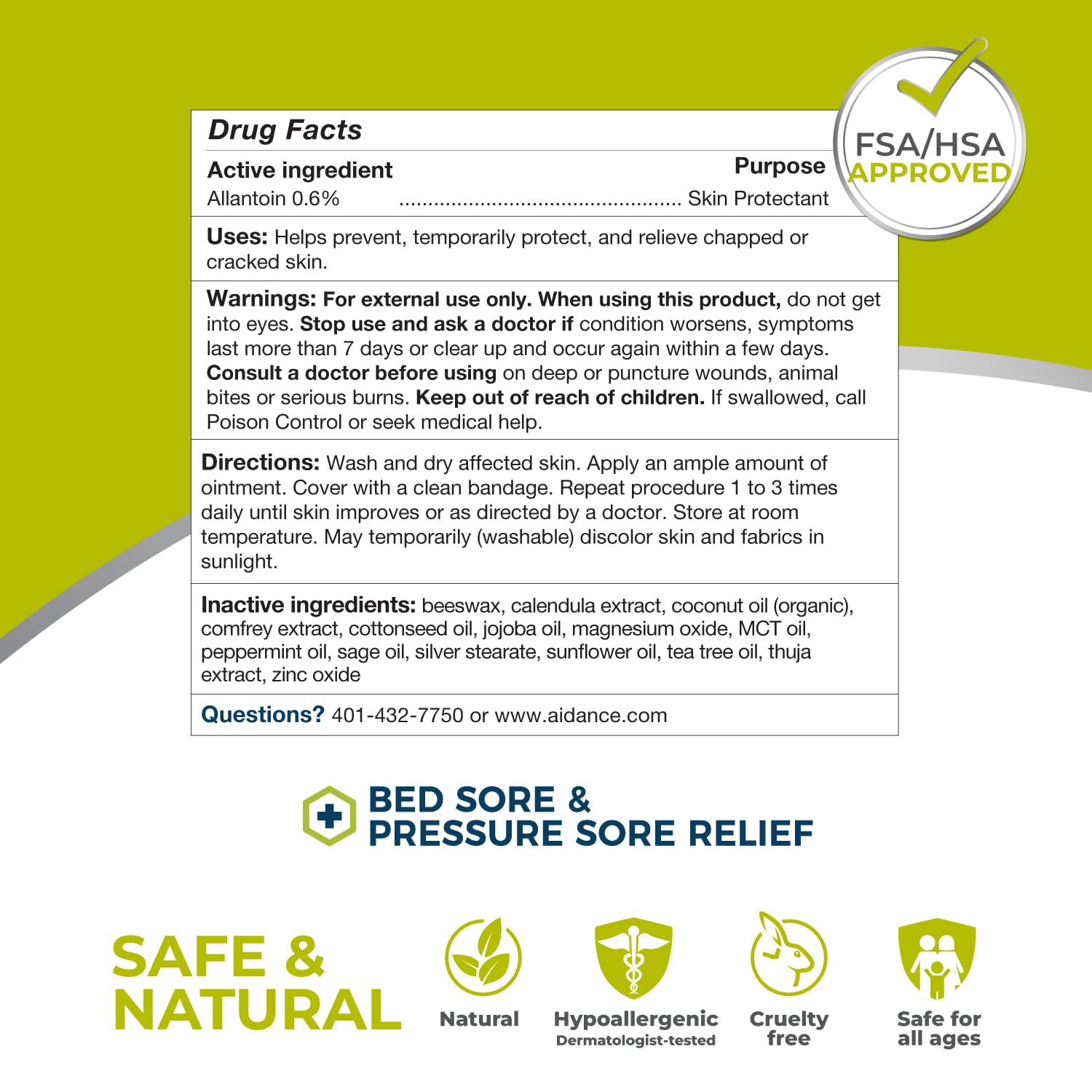 Terrasil Bed Sore Treatment Cream & Pressure Sore Relief – Natural Ingredients, 3X Power (3 oz)