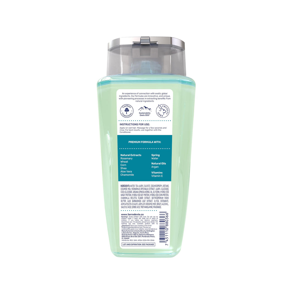 Terre De Vie Rosemary Shampoo – Strengthen & Hydrate with Natural Oils | SLS & Paraben-Free
