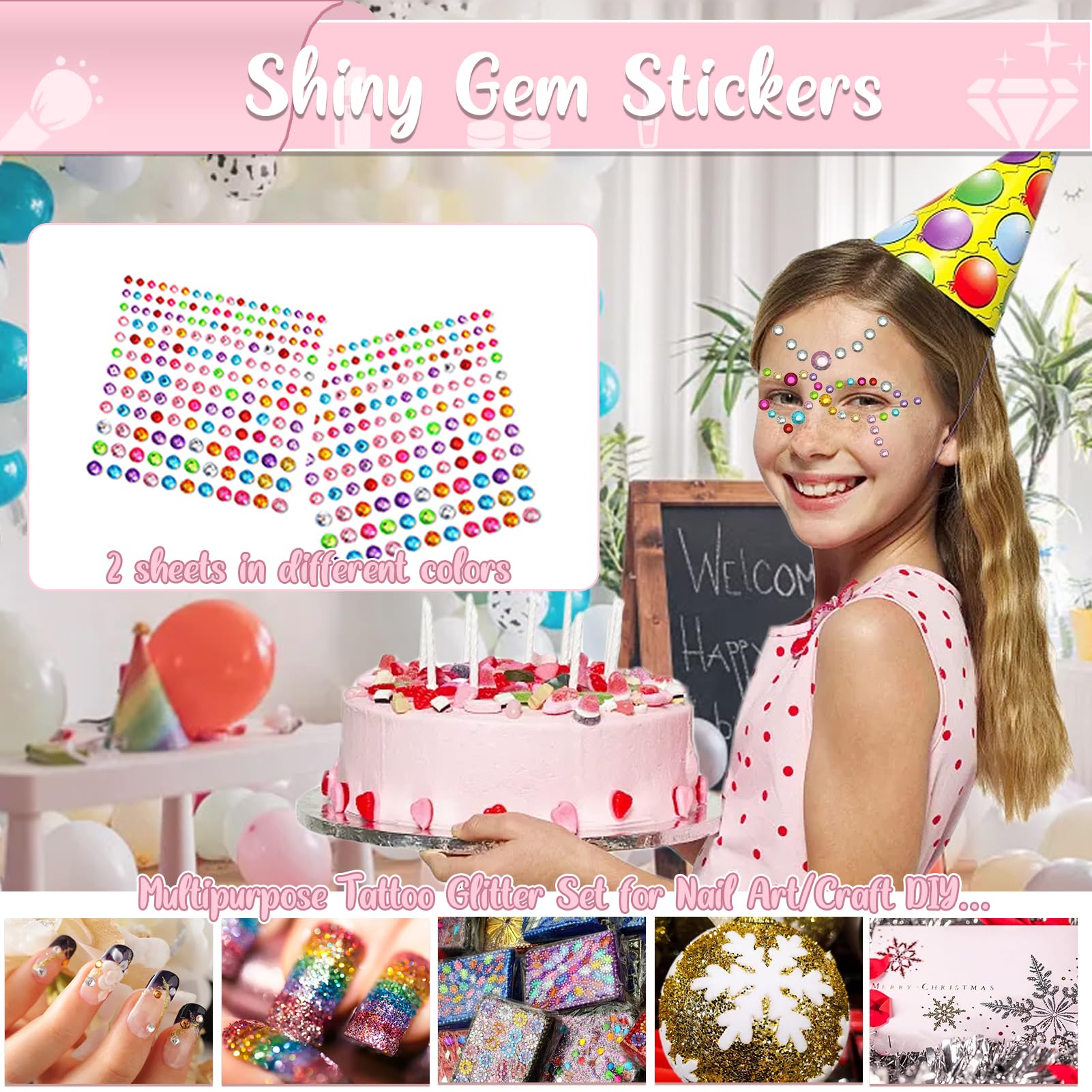 TEUVO Kids Glitter Tattoo Kit – 50 Colors, 177 Stencils, 25 Pattern Stickers