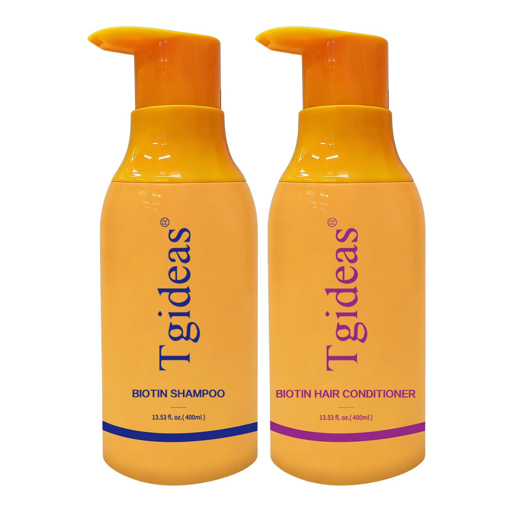 Tgideas Biotin Shampoo & Conditioner Set for Thinning Hair – Thickening & Strengthening Duo (2x13.53 oz)
