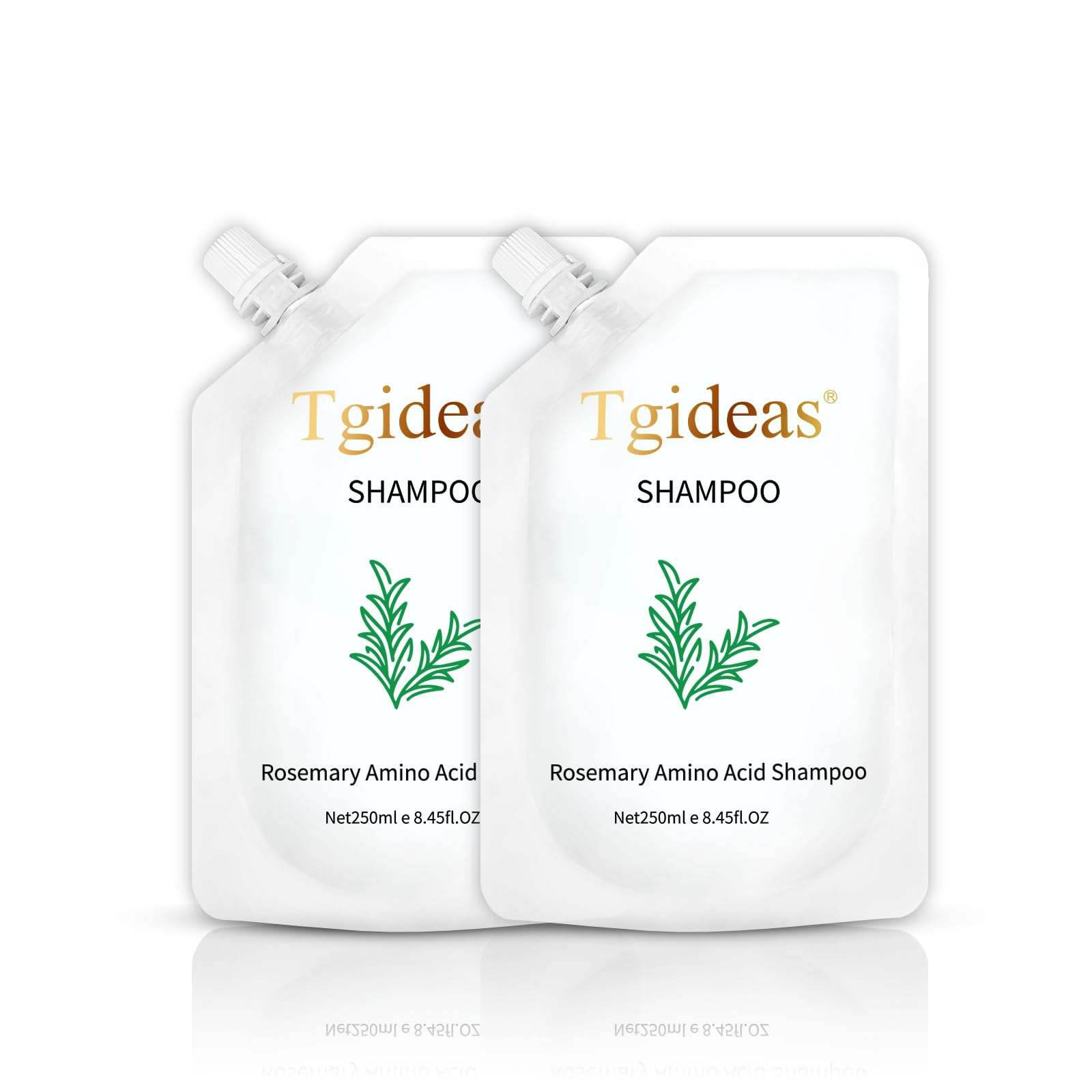 Tgideas Rosemary Biotin Shampoo – Amino Acid Formula for Hair Growth (8.45 fl oz, Two-Piece)