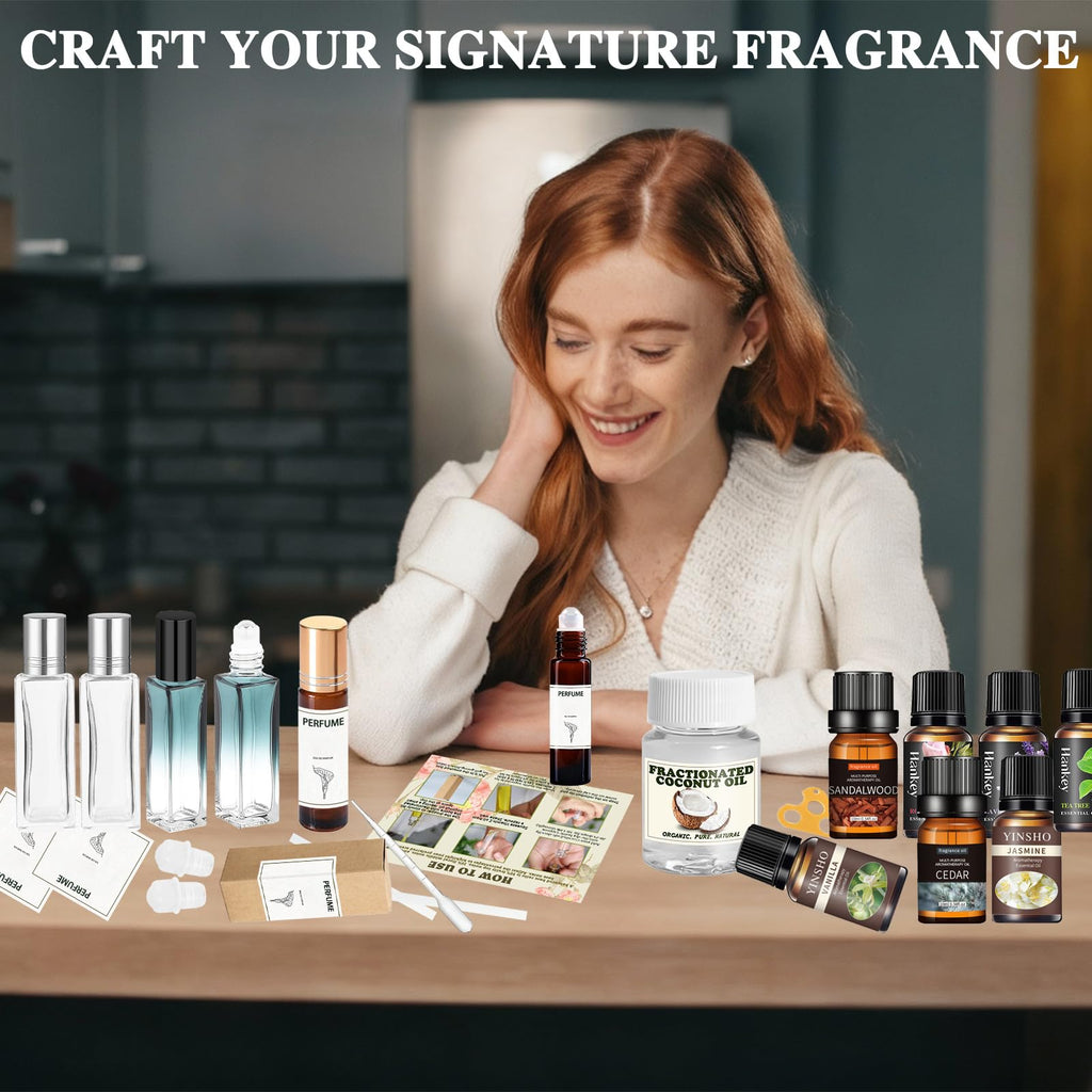 Thaluna Roll-On Perfume Kit – DIY Fragrance Set for Women