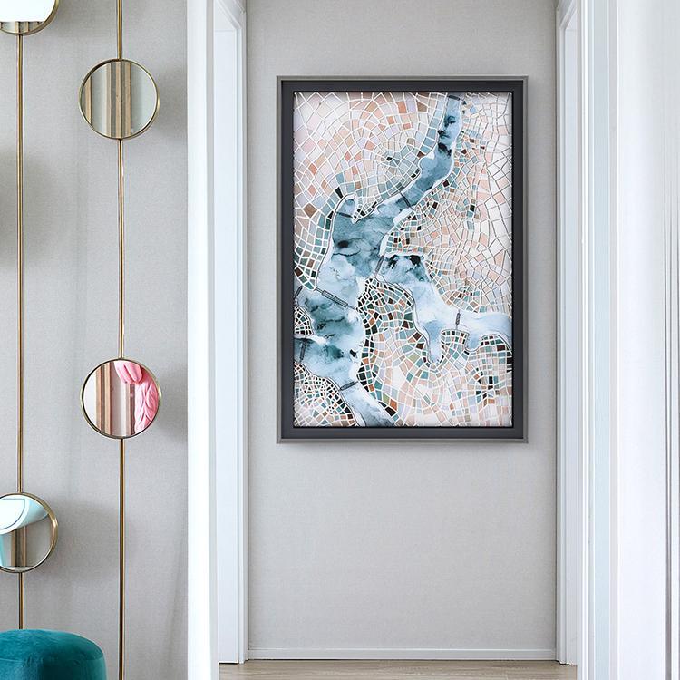 Thames Framed Wall Art Print 66*96cm