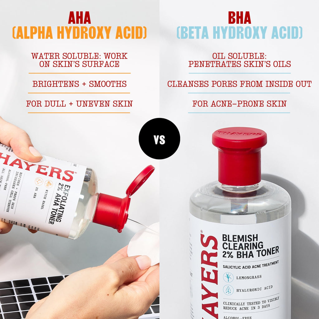 Thayers 2% AHA Toner with Glycolic & Lactic Acids – Alcohol-Free, Pore Refining Skin Care by THAYERS