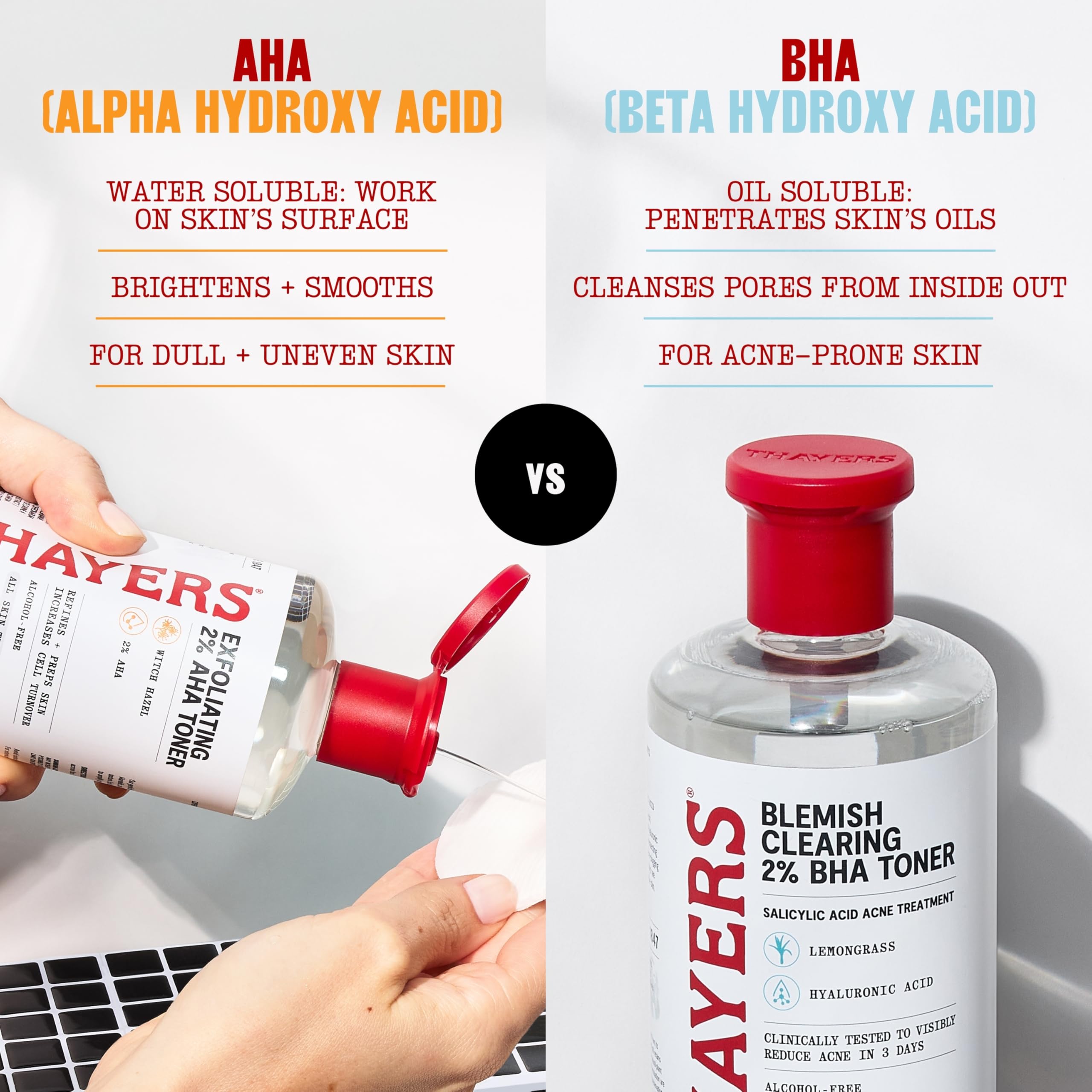 Thayers 2% AHA Toner with Glycolic & Lactic Acids – Alcohol-Free, Pore Refining Skin Care by THAYERS