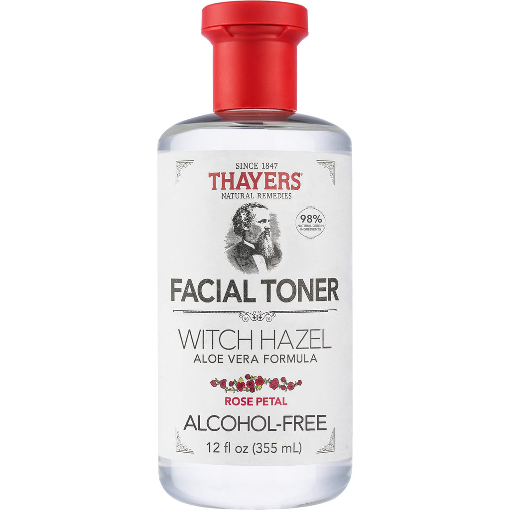 THAYERS Alcohol-Free Rose Petal Witch Hazel Toner with Aloe Vera, 12 Oz (Pack of 3)
