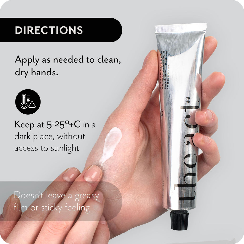 The Act Hand Cream – Deep Hydration with Lamellar Tech, Vitamins A & E (2 fl oz, Organic & Vegan)